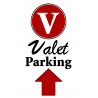 Valet Parking (Up Arrow) Economy A-Frame Sign 2 Feet Wide by 3 Feet Tall