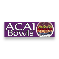 ACAI Bowl Vinyl Banner 10 Feet Wide by 3 Feet Tall