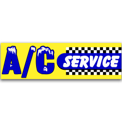 A/C Service Vinyl Banner 10 Feet Wide by 3 Feet Tall