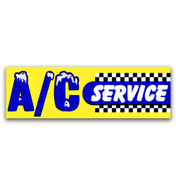 A/C Service Vinyl Banner 8 Feet Wide by 2.5 Feet Tall