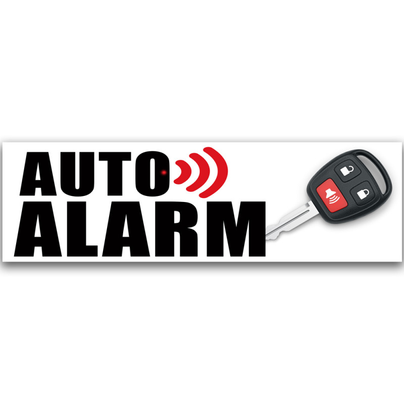 Auto Alarm Vinyl Banner 10 Feet Wide by 3 Feet Tall