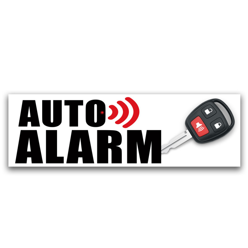 Auto Alarm Vinyl Banner 8 Feet Wide by 2.5 Feet Tall