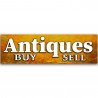 Antiques Vinyl Banner 10 Feet Wide by 3 Feet Tall