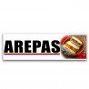 Arepas Vinyl Banner 8 Feet Wide by 2.5 Feet Tall