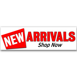 New Arrivals Vinyl Banner 10 Feet Wide by 3 Feet Tall