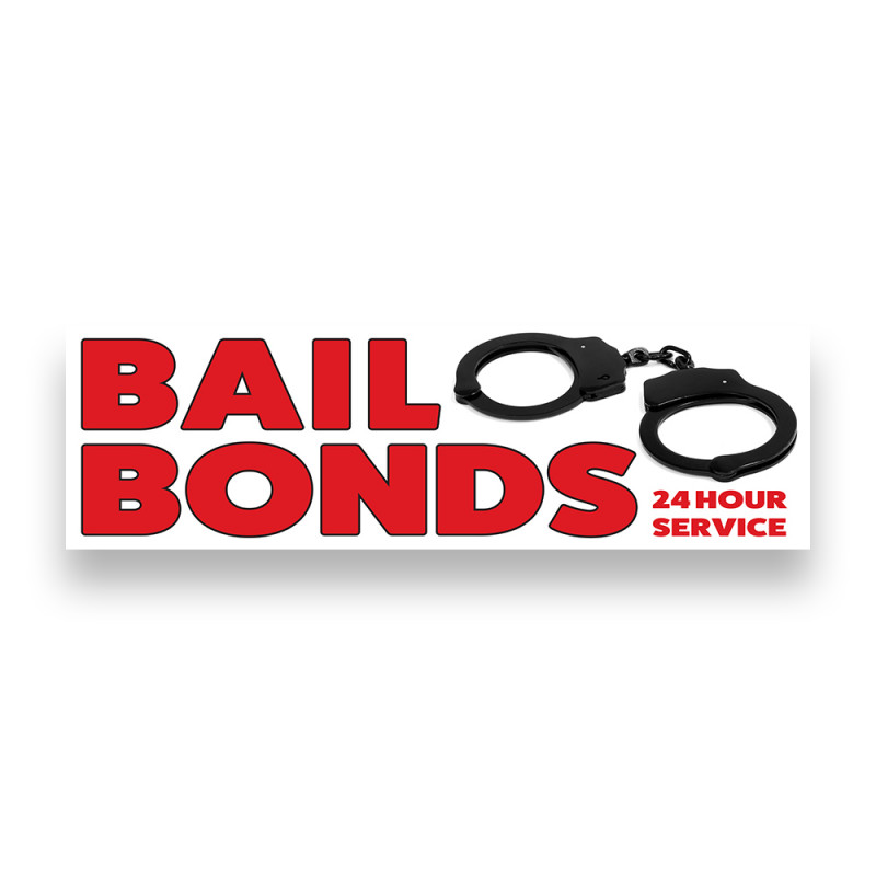 Bail Bonds Vinyl Banner 10 Feet Wide by 3 Feet Tall