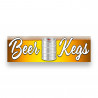 Beer Kegs Vinyl Banner 8 Feet Wide by 2.5 Feet Tall