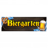 Biergarten Vinyl Banner 5 Feet Wide by 2 Feet Tall (Made in The USA)