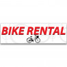 Bike Rental Vinyl Banner 10 Feet Wide by 3 Feet Tall