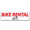 Bike Rental Vinyl Banner 8 Feet Wide by 2.5 Feet Tall