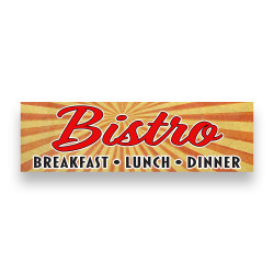 Bistro Vinyl Banner 10 Feet Wide by 3 Feet Tall