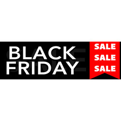 Black Friday Vinyl Banner 8 Feet Wide by 2.5 Feet Tall