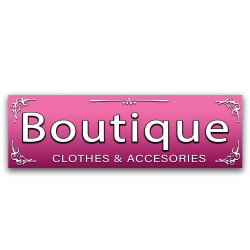 Boutique Vinyl Banner 8 Feet Wide by 2.5 Feet Tall