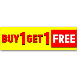 Buy 1 Get 1 Free Vinyl Banner 10 Feet Wide by 3 Feet Tall