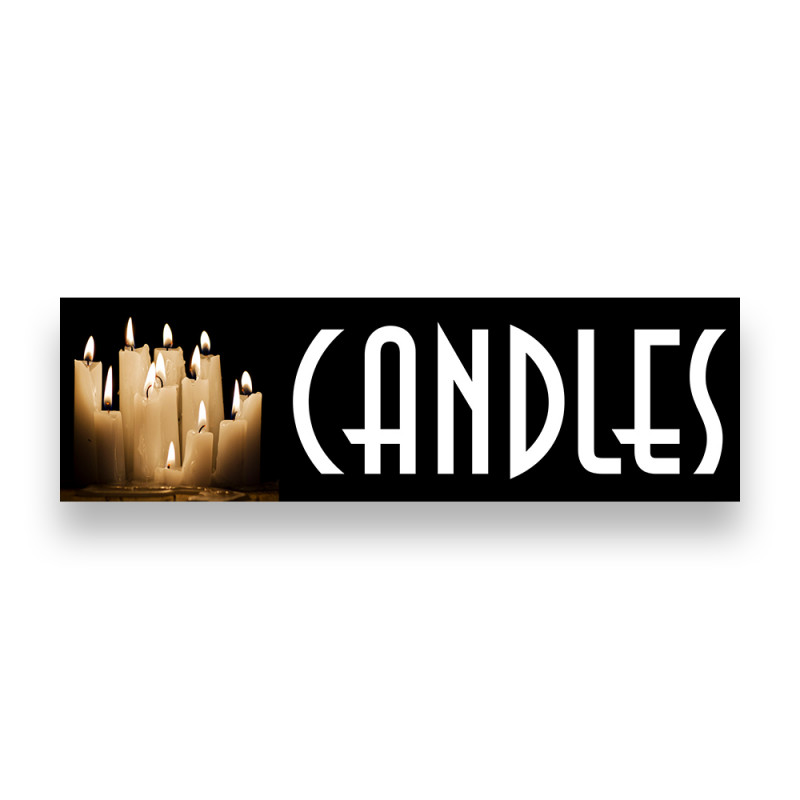 Candles Vinyl Banner 10 Feet Wide by 3 Feet Tall