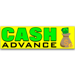 Cash Advance Vinyl Banner 10 Feet Wide by 3 Feet Tall