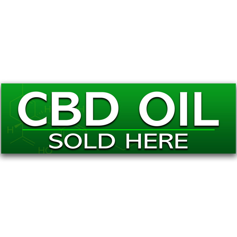 CBD Oil Vinyl Banner 10 Feet Wide by 3 Feet Tall