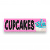 Cupcakes Vinyl Banner 10 Feet Wide by 3 Feet Tall