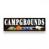 Campgrounds Right Arrow Vinyl Banner 8 Feet Wide by 2.5 Feet Tall