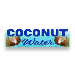 Coconut Water Vinyl Banner 10 Feet Wide by 3 Feet Tall