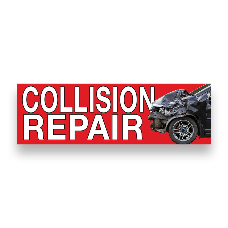 Collision Repair Vinyl Banner 8 Feet Wide by 2.5 Feet Tall