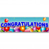 Congratulations Vinyl Banner 10 Feet Wide by 3 Feet Tall