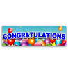 Congratulations Vinyl Banner 8 Feet Wide by 2.5 Feet Tall