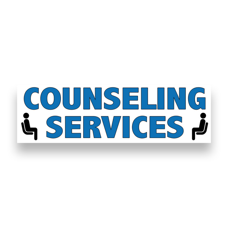 Counseling Services Vinyl Banner 10 Feet Wide by 3 Feet Tall