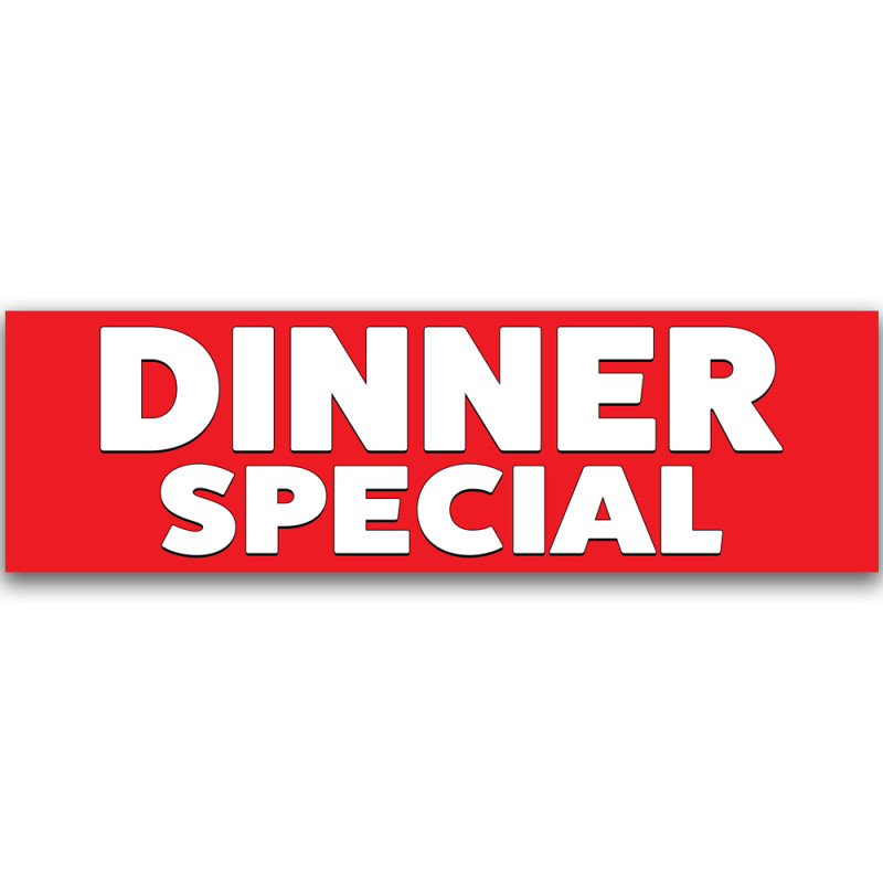 Dinner Special Vinyl Banner 10 Feet Wide by 3 Feet Tall