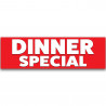 Dinner Special Vinyl Banner 10 Feet Wide by 3 Feet Tall