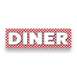 Diner Vinyl Banner 10 Feet Wide by 3 Feet Tall