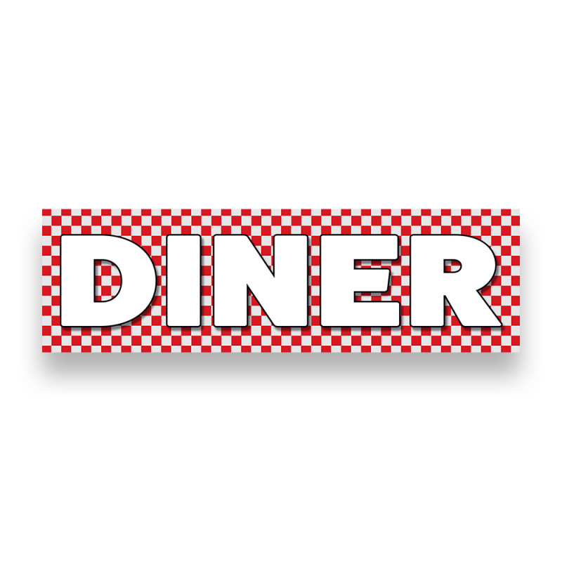 Diner Vinyl Banner 10 Feet Wide by 3 Feet Tall