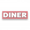 Diner Vinyl Banner 10 Feet Wide by 3 Feet Tall