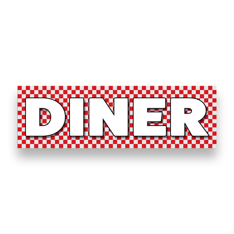 Diner Vinyl Banner 8 Feet Wide by 2.5 Feet Tall