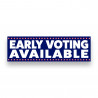 Early Voting Available Vinyl Banner 10 Feet Wide by 3 Feet Tall