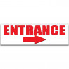 Entrance (Right Arrow) Vinyl Banner 10 Feet Wide by 3 Feet Tall