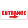 Entrance (Right Arrow) Vinyl Banner 8 Feet Wide by 2.5 Feet Tall