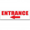 Entrance (Left Arrow) Vinyl Banner 10 Feet Wide by 3 Feet Tall