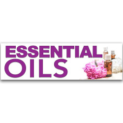 Essential Oils Vinyl Banner 10 Feet Wide by 3 Feet Tall