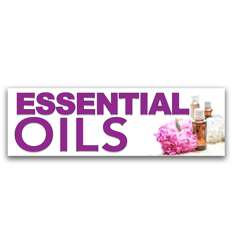 Essential Oils Vinyl Banner 8 Feet Wide by 2.5 Feet Tall