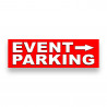 Event Parking Right Arrow Vinyl Banner 8 Feet Wide by 2.5 Feet Tall