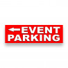 Event Parking Left Arrow Vinyl Banner 8 Feet Wide by 2.5 Feet Tall