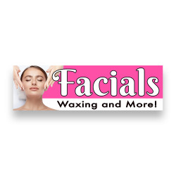 FACIALS Vinyl Banner 10 Feet Wide by 3 Feet Tall