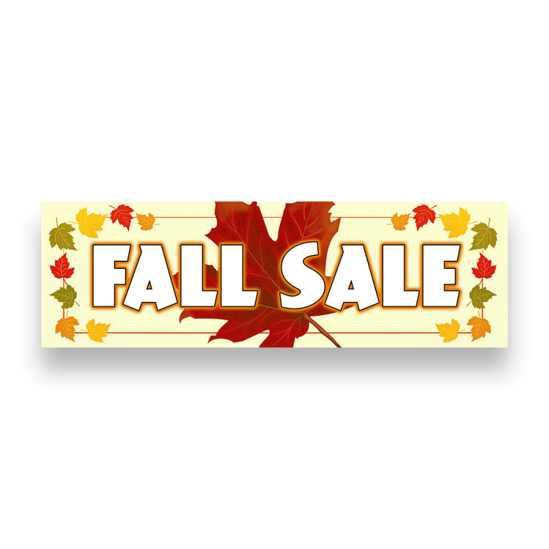 Fall Sale Vinyl Banner 8 Feet Wide by 2.5 Feet Tall