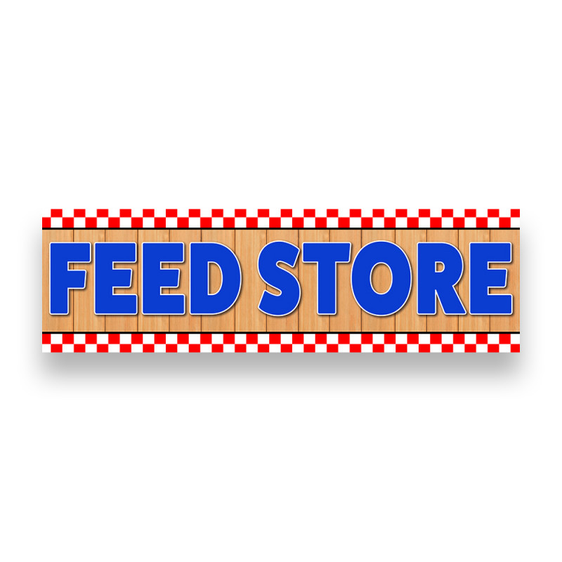 Feed Store Vinyl Banner 10 Feet Wide by 3 Feet Tall