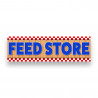 Feed Store Vinyl Banner 10 Feet Wide by 3 Feet Tall