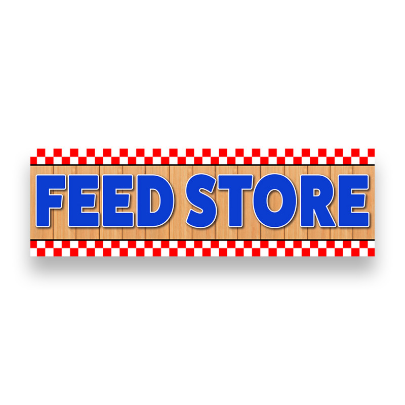 Feed Store Vinyl Banner 8 Feet Wide by 2.5 Feet Tall