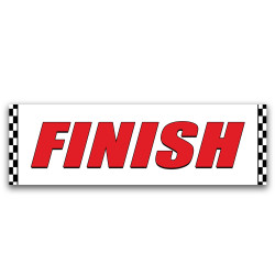 Finish Vinyl Banner 8 Feet Wide by 2.5 Feet Tall