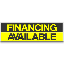 Financing Available Vinyl Banner 10 Feet Wide by 3 Feet Tall