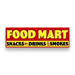 Food MART Vinyl Banner 8 Feet Wide by 2.5 Feet Tall